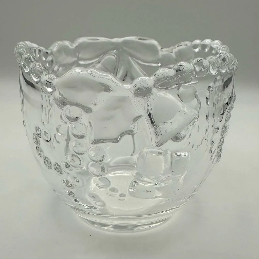Vintage Glass Christmas Candy Dish - Picture 1 of 4